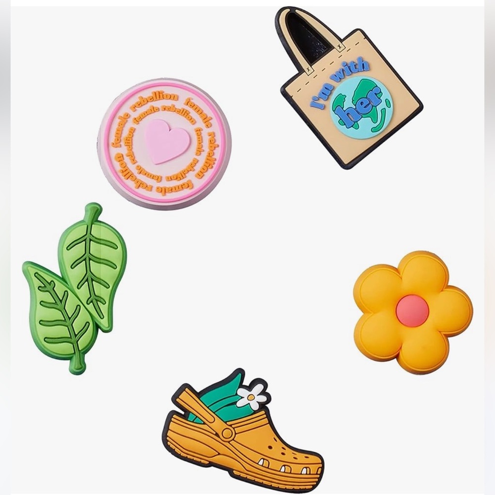 Crocs unisex adult Jibbitz 5-pack Pin-on  Shoe Charms, I Am With Her